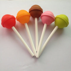 CJ155 Cute 1 pc Lollipop Shape Tea Infuser Silicone Puer Tea Strainer Loose-Leaf Spice Flower Herbal Tea Filter Funny Gift
