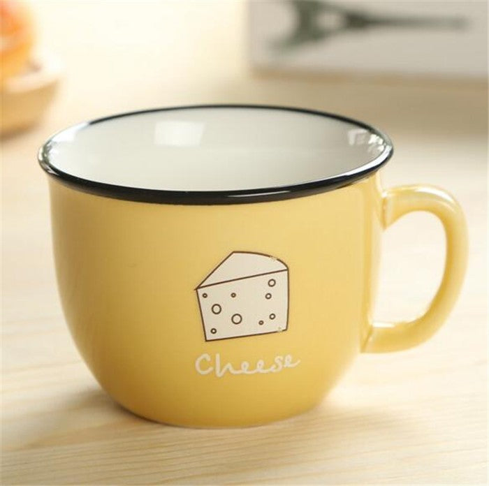 Creative Candy Color Ceramic Mug Coffee Milk Breakfast Cup Cute Porcelain Tea Mugs 250ml Novetly Gifts