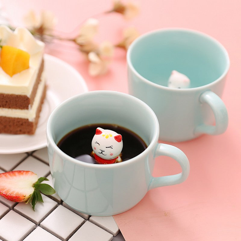 New Arrive Creative Cartoon Ceramic Mugs Cute Animal Coffee Milk Tea Cup 220ml Novelty Birthday Gifts Mugs