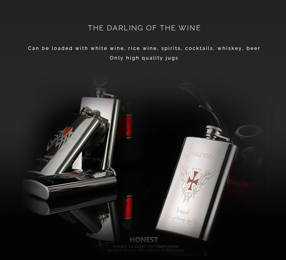 NEW 5 styles Creative Mirror drawing Stainless steel Flagon my Liquor Whisky Alcohol vodka Hip Flask Portable outdoor wine pot