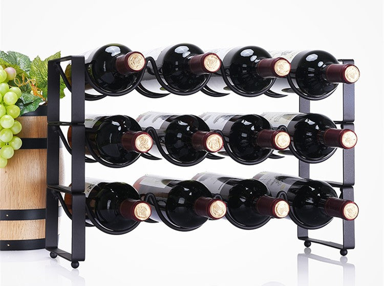 Modern Simple Superposition Wine Rack Ornaments Wine Bottle Holder Wine Cabinet Iron Creative Wine Rack More Type Can Be Choose