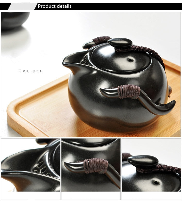 ceramic teapot kettle gaiwan tea cup for puer chinese tea pot portable tea set drinkware
