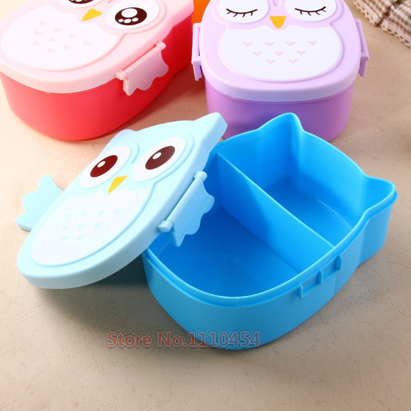 CJ004 Bento box Cartoon cute owl Japan jogo de panelas Bento Lunch meal box tableware Easy-Open microwave oven