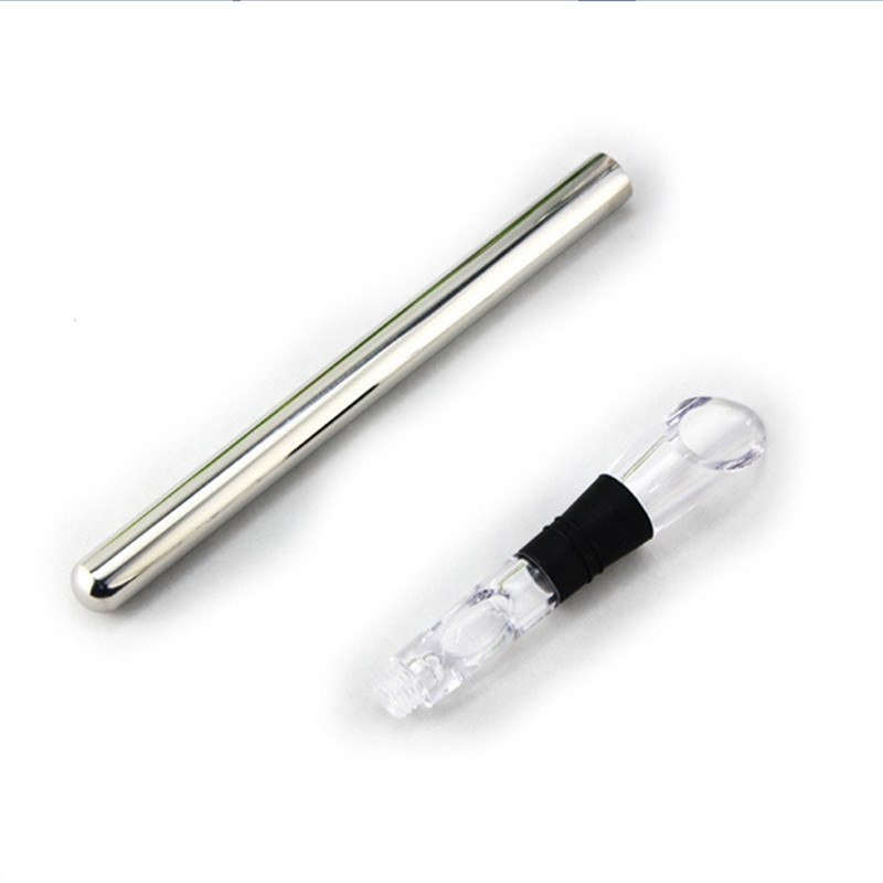 Stainless Steel Ice Wine Chiller Stick Wine Cooling Stick Cooler Beer Beverage Frozen Stick Quick-frozen Ice Cooler Bar Tool