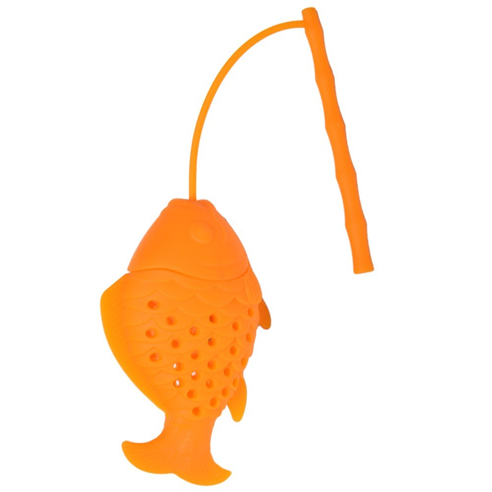 Fish Design Food Grade Silicone Loose Tea Leaf Infuser Herbal Spice Infuser Filter Strainer Drinkware
