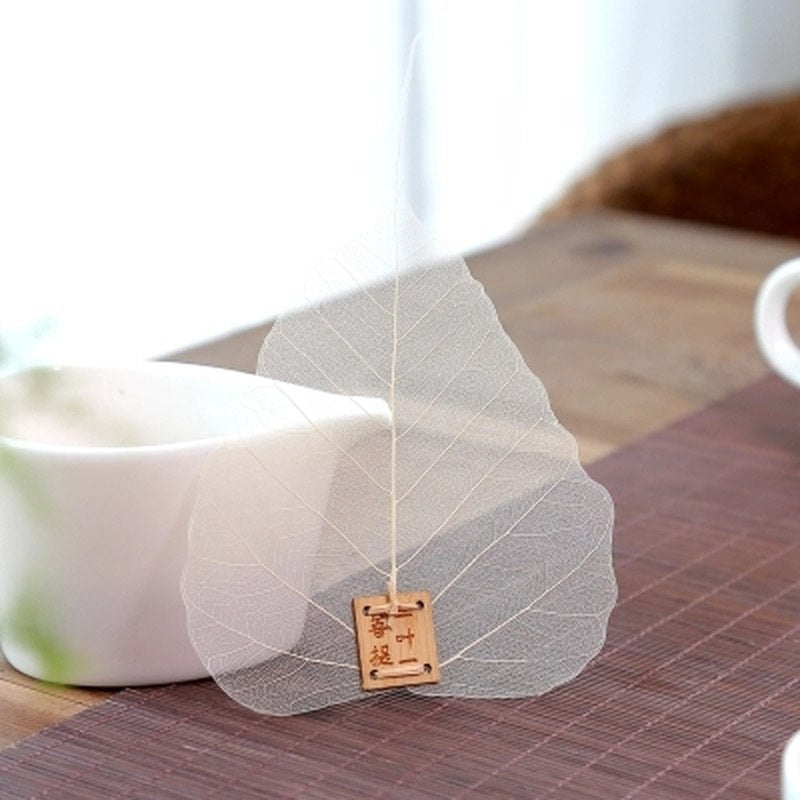 1pcs Pure Bodhi Leaf Tea Filter Creative Personality Bookmarks Adornment Metope Hollow Out The Leaves Personality Filter Q $