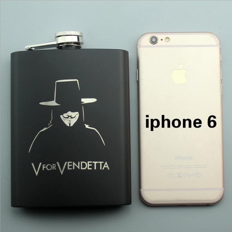 8OZ Ounce Elvis Skull KGB Godfather Stainless Steel Black Whiskey Vodka Hip flask Portable Flagon Alcohol Bottle