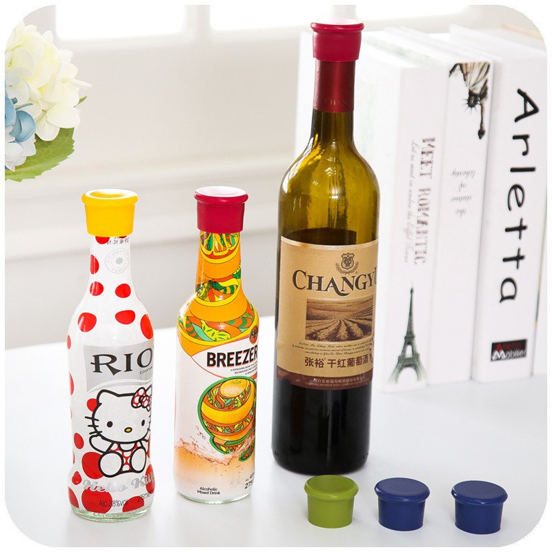 CJ047 Silicone Wine Bottle Stoppers Kitchen Bar Tools