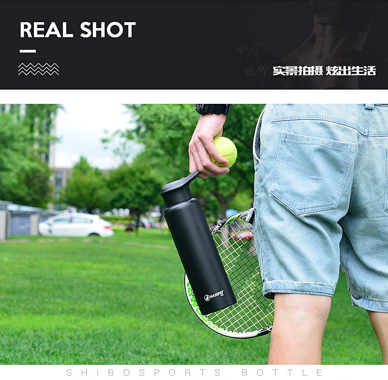 Vacuum Insulated Bike Bicycle Cycling Sports Water Bottle Stainless Steel Flask Jar Leak-proof Canteen 550mL 750mL