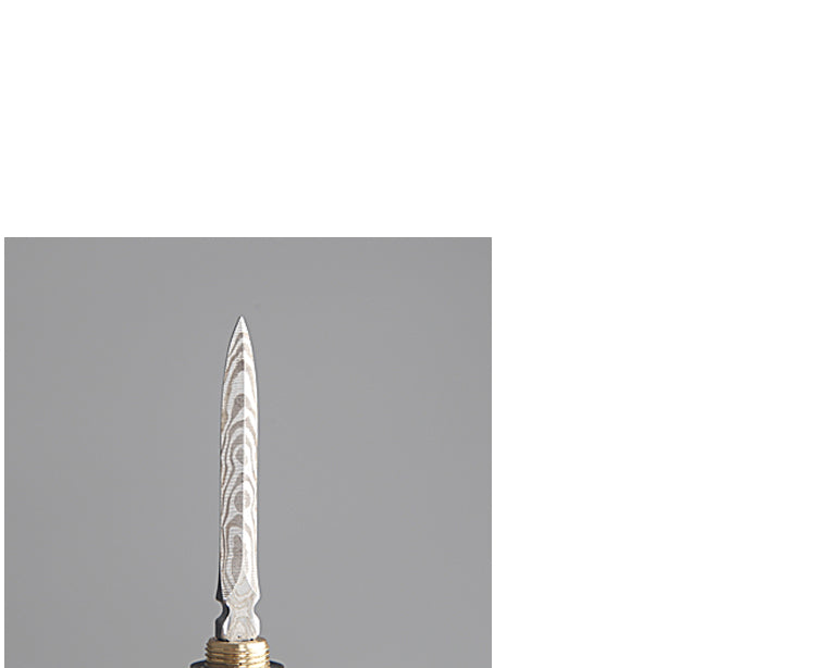Creative Pure Stainless Steel Tea Knife Office Tea Ceremony Accessories Pattern Vintage Big Needles Cutter Puer Tea Pry Tools