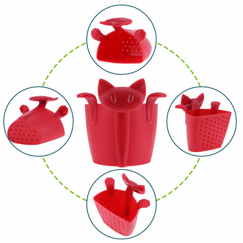 Coffee Tea Infuser Teapot Tea Strainer Cartoon Animal Kitten Plastic Teabags Filter Drinkware Coffee Tea Accessories