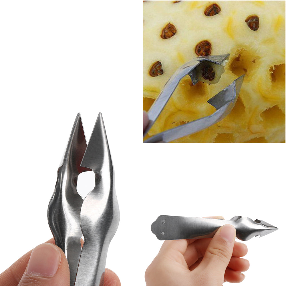 1PCS Stainless Steel Creative Pineapple Peeler Easy Pineapple Knife Cutter Corer Slicer Clip Fruit Salad Tools