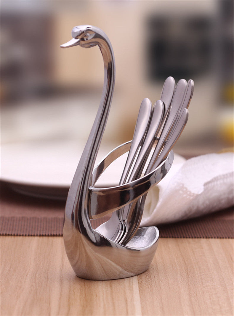 CJ104 Swan Dinnerware sets 7pcs/set wedding party fruit tableware set dinnerware sets