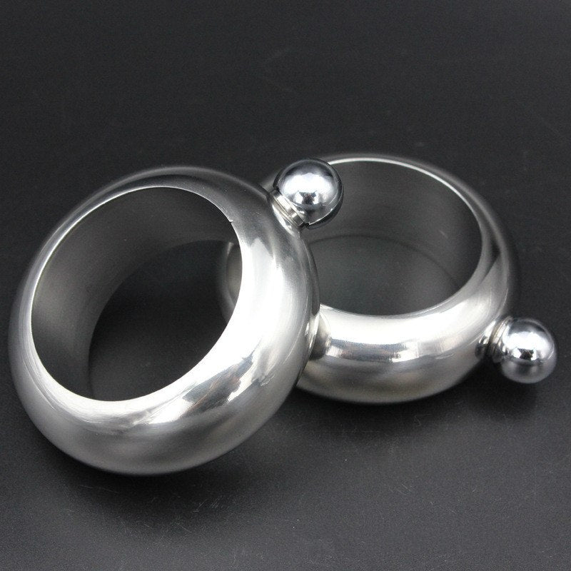 Bangle Bracelet Hip Flask Portable Round Chic Elegant Wine Mixed Bottle 3.5 oz Whiskey Vodka Alcohol Drinkware