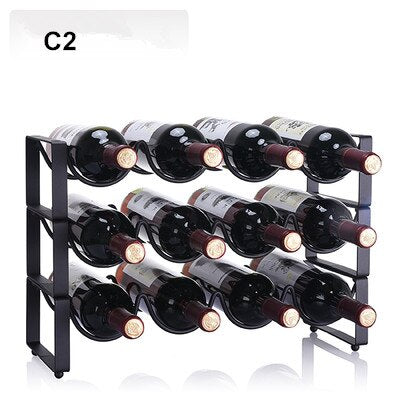 Modern Simple Superposition Wine Rack Ornaments Wine Bottle Holder Wine Cabinet Iron Creative Wine Rack More Type Can Be Choose