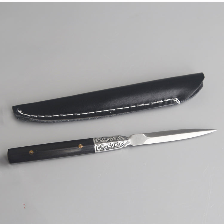 Creative Pure Stainless Steel Tea Knife Office Tea Ceremony Accessories Pattern Vintage Big Needles Cutter Puer Tea Pry Tools