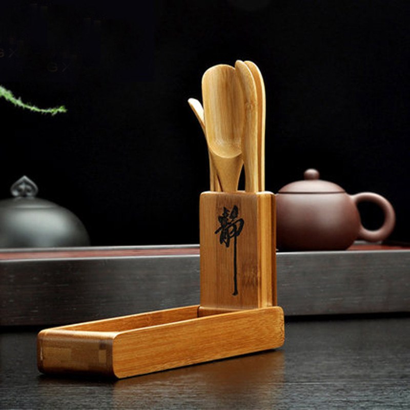 CJ253 Tea Spoon Kit Box Folding Tea Tools Set 120 Degrees Folding Rotation Tea-leaf Clean Clip tea-set