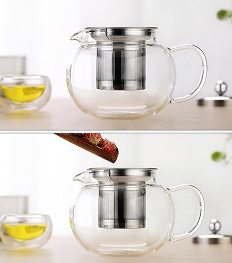 CJ254 Best Heat Resistant cup Tea Pot Flower Tea Set Puer kettle Coffee Teapot Convenient With Infuser Office Home Teacup