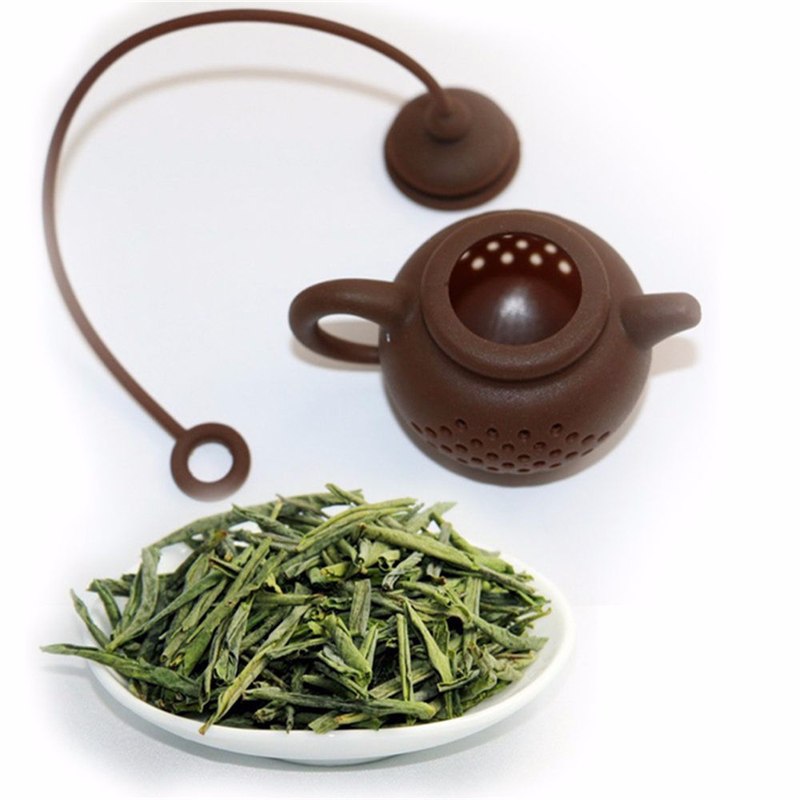 HELLOYOUNG  High quality New Creative Silicone Tea Bag tea pot shape tea Filter Infusers safe clean 1 pcs