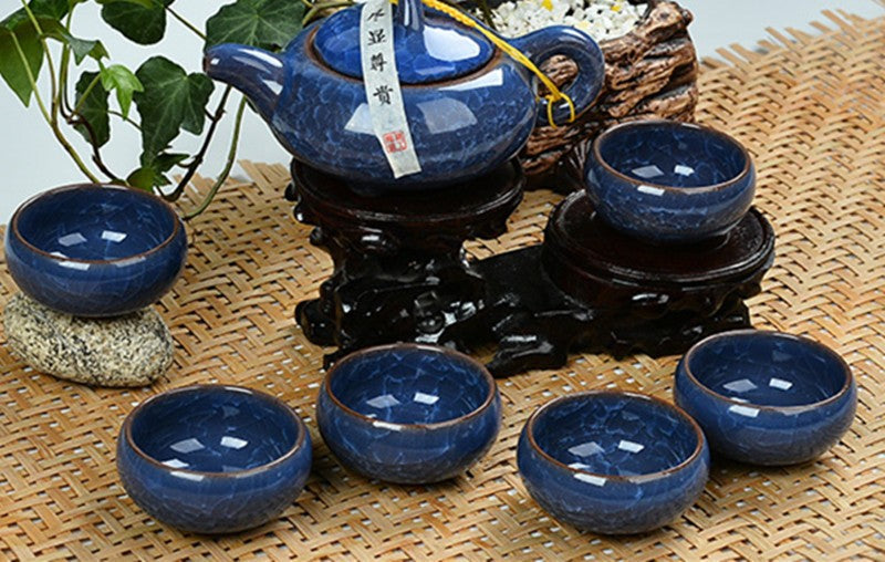 CJ258 High Quality 7 pcs/lot China Dehua Colorful ceramic cup Binglie tea cup Beautiful Environmental protection