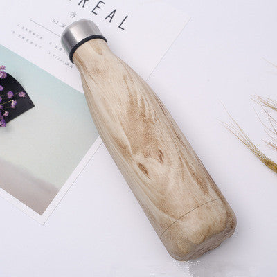 HELLOYOUNG 7 Color Vacuum Flask for water bicycle Stainless Steel Kettle Vacuum Marble Texture Flask Water Bottle for outdoor