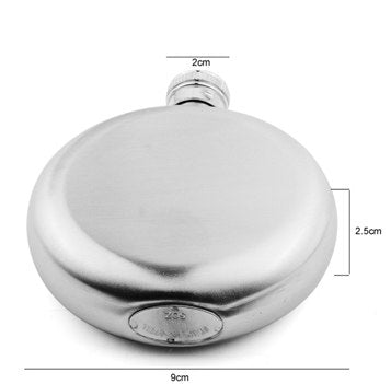 5oz Stainless Steel Round Whiskey Flask Portable Alcohol Hip Flasks Wine Bottle Russian Liquor Pot For Creative Birthday Gift