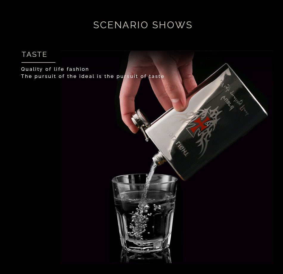 NEW 5 styles Creative Mirror drawing Stainless steel Flagon my Liquor Whisky Alcohol vodka Hip Flask Portable outdoor wine pot