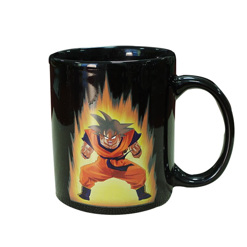 Dragon Ball Color Change Ceramic Mug Goku Cartoon Novelty Heat Reactive Coffee Cup Z Colored Changing Magic Cups