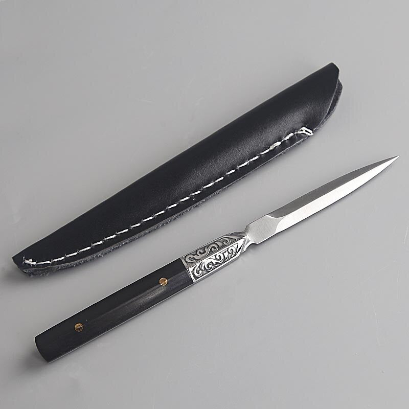 Creative Pure Stainless Steel Tea Knife Office Tea Ceremony Accessories Pattern Vintage Big Needles Cutter Puer Tea Pry Tools