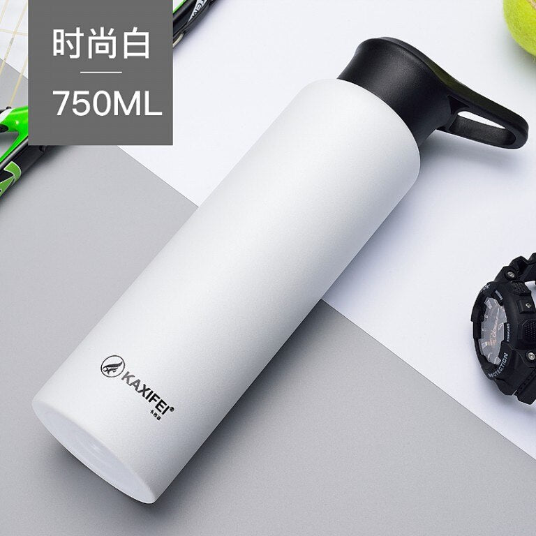 Vacuum Insulated Bike Bicycle Cycling Sports Water Bottle Stainless Steel Flask Jar Leak-proof Canteen 550mL 750mL