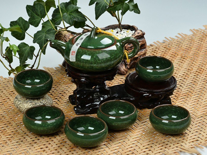 CJ258 High Quality 7 pcs/lot China Dehua Colorful ceramic cup Binglie tea cup Beautiful Environmental protection