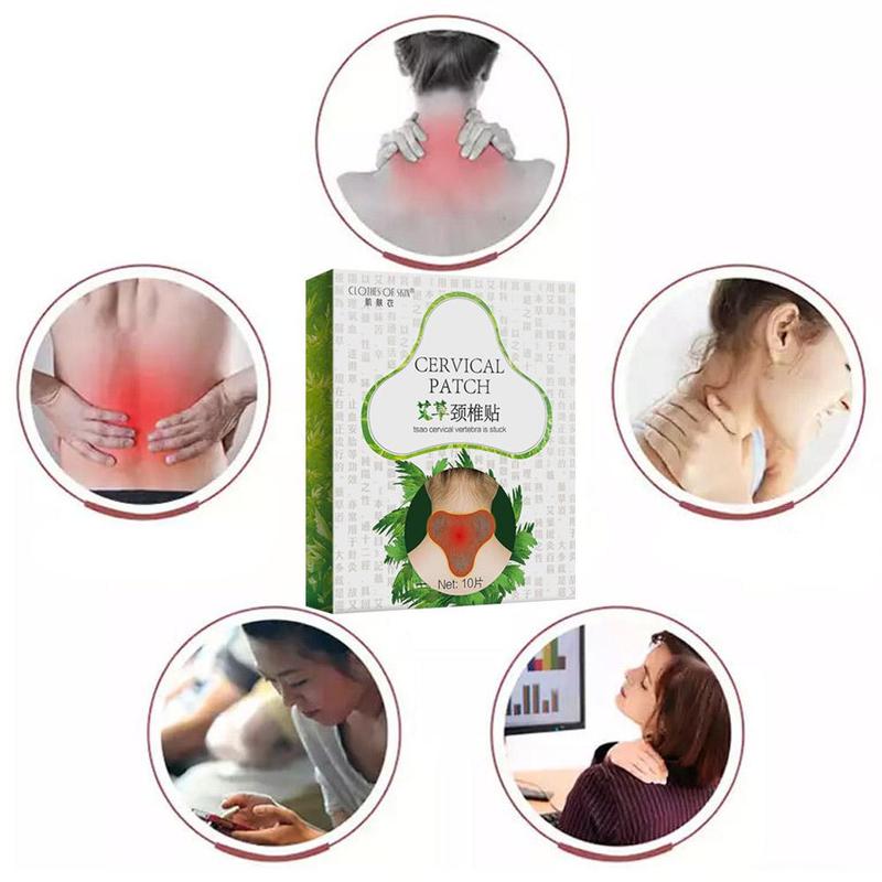 10pcs/box Knee Moxa Moxibustion Plaster Leg Pain Relief Wormwood Sticker Self Heating Warming Meridians Patches Plaster