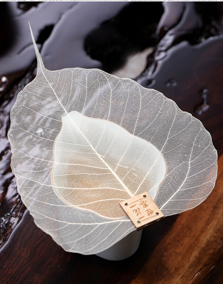 1pcs Pure Bodhi Leaf Tea Filter Creative Personality Bookmarks Adornment Metope Hollow Out The Leaves Personality Filter Q $