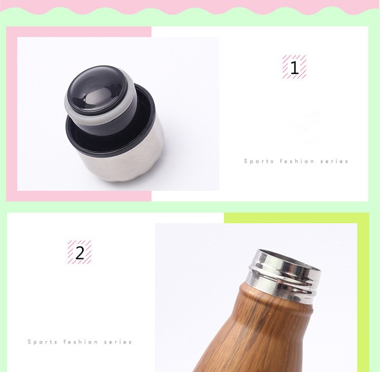 HELLOYOUNG 7 Color Vacuum Flask for water bicycle Stainless Steel Kettle Vacuum Marble Texture Flask Water Bottle for outdoor