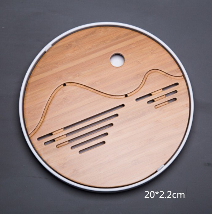 Kung Fu Tea Set Natural Wood Bamboo Tea Tray Rectangular Traditional Bamboo Tea Room Board Table Chinese Tea Room Tools
