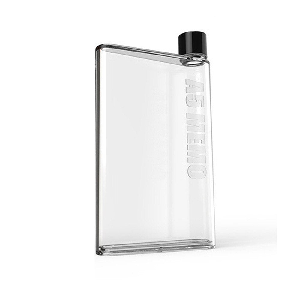 Water Bottle Clear Book Portable Paper Pad Flat Drinks Kettle Drinkware Sports