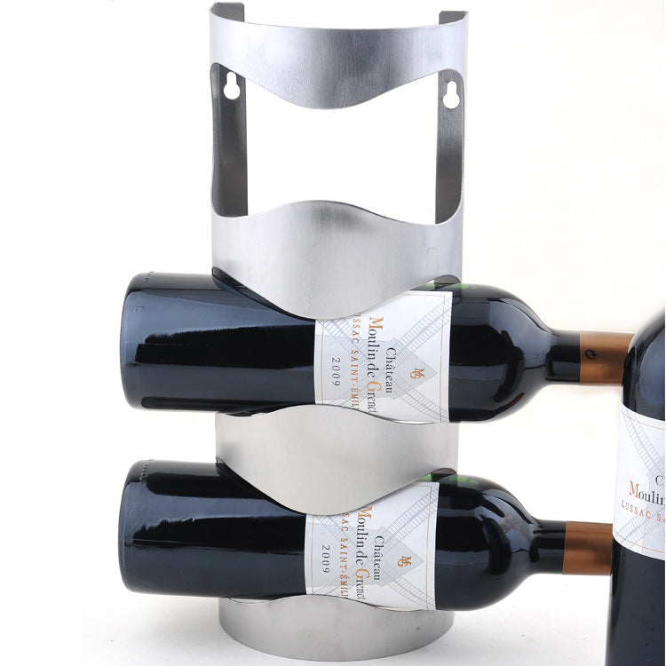 1PC 3 or 4 Hole Stainless Steel Wall Mounted Wine Holder Rack Household Wine Bottle Holder For Homeuse With Screws