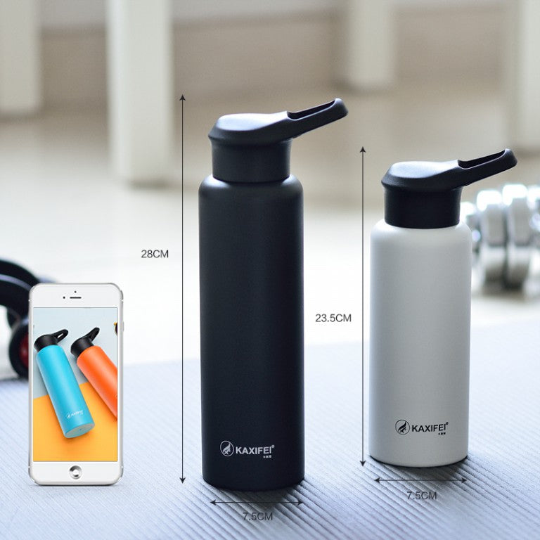 Vacuum Insulated Bike Bicycle Cycling Sports Water Bottle Stainless Steel Flask Jar Leak-proof Canteen 550mL 750mL