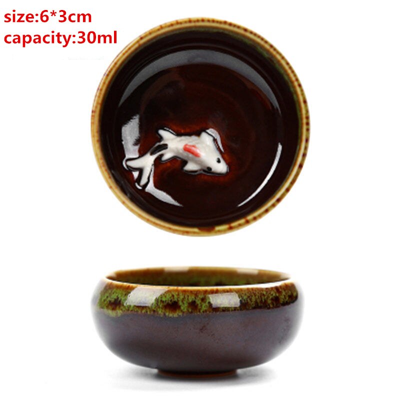 High Quality 4 pcs/lot China Dehua Colorful ceramic cup Binglie tea cup Beautiful Environmental protection