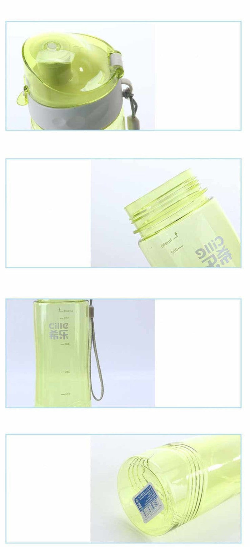 CJ024 new Sports water bottle Portable Plastic Outdoor Camping water bottles sport bottle 620ML