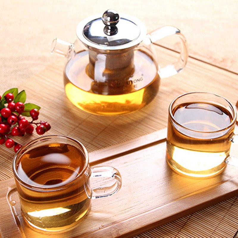 CJ265 High-capacity Best Heat Resistant Hyaline cup Teapot Coffee Tea Set Puer Kettle With Filter Durable Tea Set