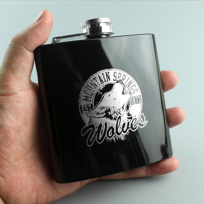 6oz 304 Stainless Steel Hip Flask Liquor Whisky Vodka Alcohol Drinkware Flasks Flagon Outdoor