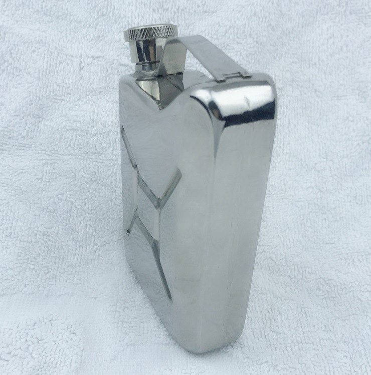 Portable Flagon Stainless Steel Jerry Can Hip Flask 5 oz Steel Fuel Petrol Can For Whisky Liquor Bottle Gasoline Can