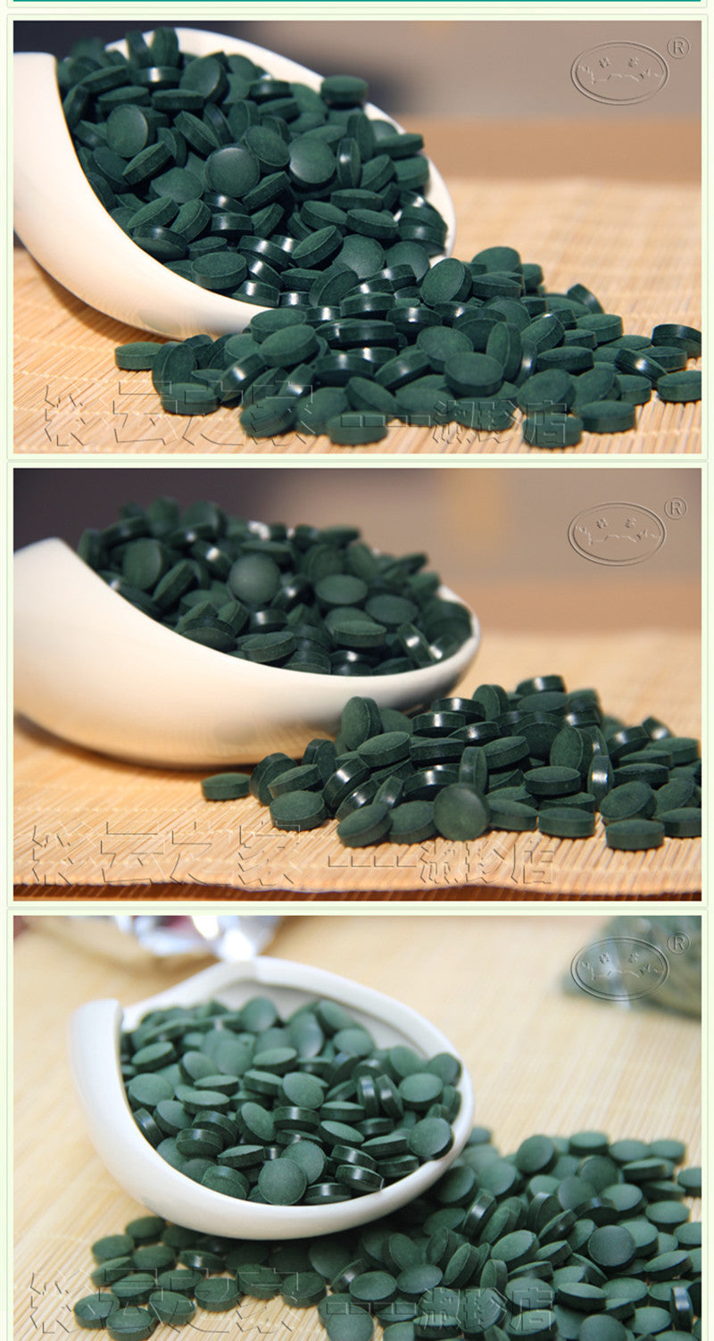HelloYoung Enhance-immune green natural Spirulina Tea Tablet 1000 pills high Quality tea