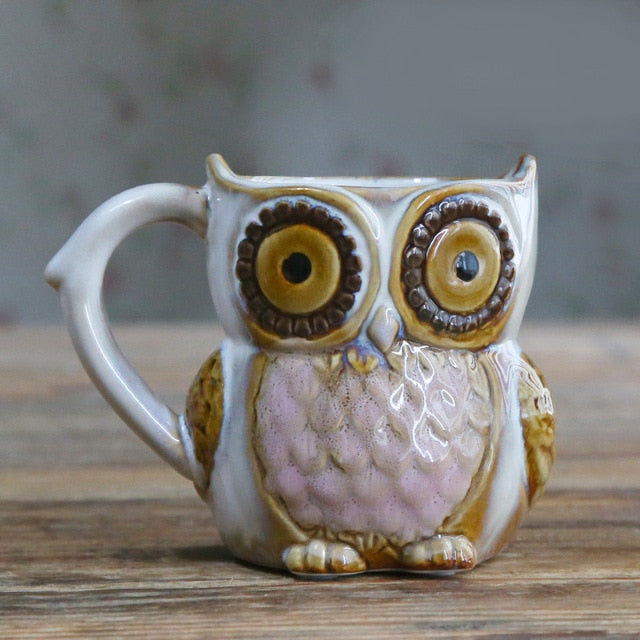 Owl 300ml Cartoon Coffee Ceramic Milk Tea Breakfast Morning Coffee Funny Gift Collection