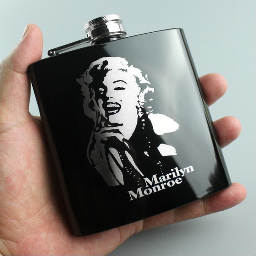 6oz 304 Stainless Steel Hip Flask Liquor Whisky Vodka Alcohol Drinkware Flasks Flagon Outdoor