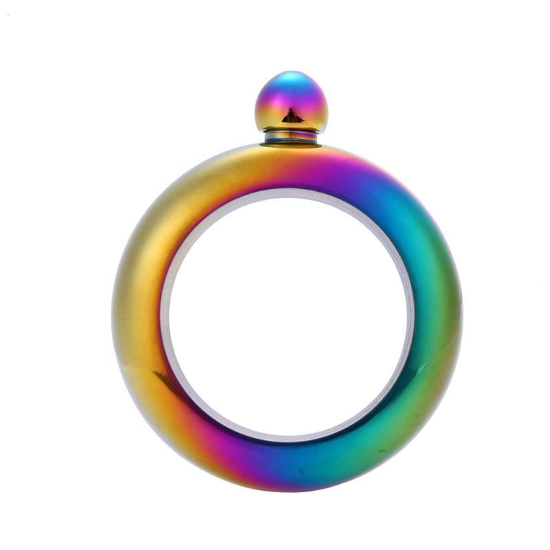 Bangle Bracelet Hip Flask Portable Round Chic Elegant Wine Mixed Bottle 3.5 oz Whiskey Vodka Alcohol Drinkware