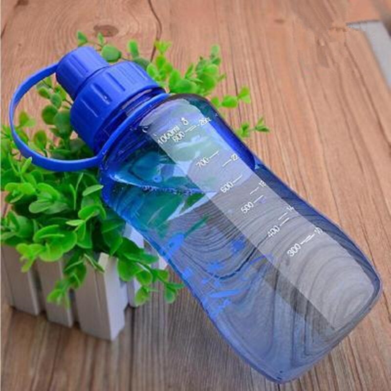 HELLOYOUNG 800ml/1000ml Creative Sports Water Bottle Leak-proof Plastic Large Capacity Bottle Outdoor/Climbing Water Bottle