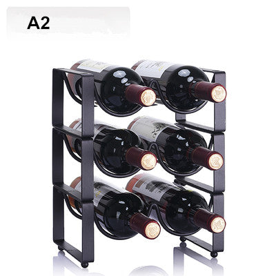 Modern Simple Superposition Wine Rack Ornaments Wine Bottle Holder Wine Cabinet Iron Creative Wine Rack More Type Can Be Choose
