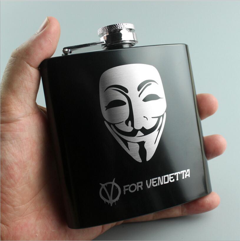 6oz 304 Stainless Steel Hip Flask Liquor Whisky Vodka Alcohol Drinkware Flasks Flagon Outdoor